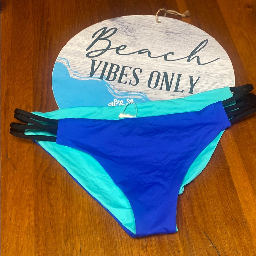 L*Space Aqua and Royal Blue Bikini Bottoms